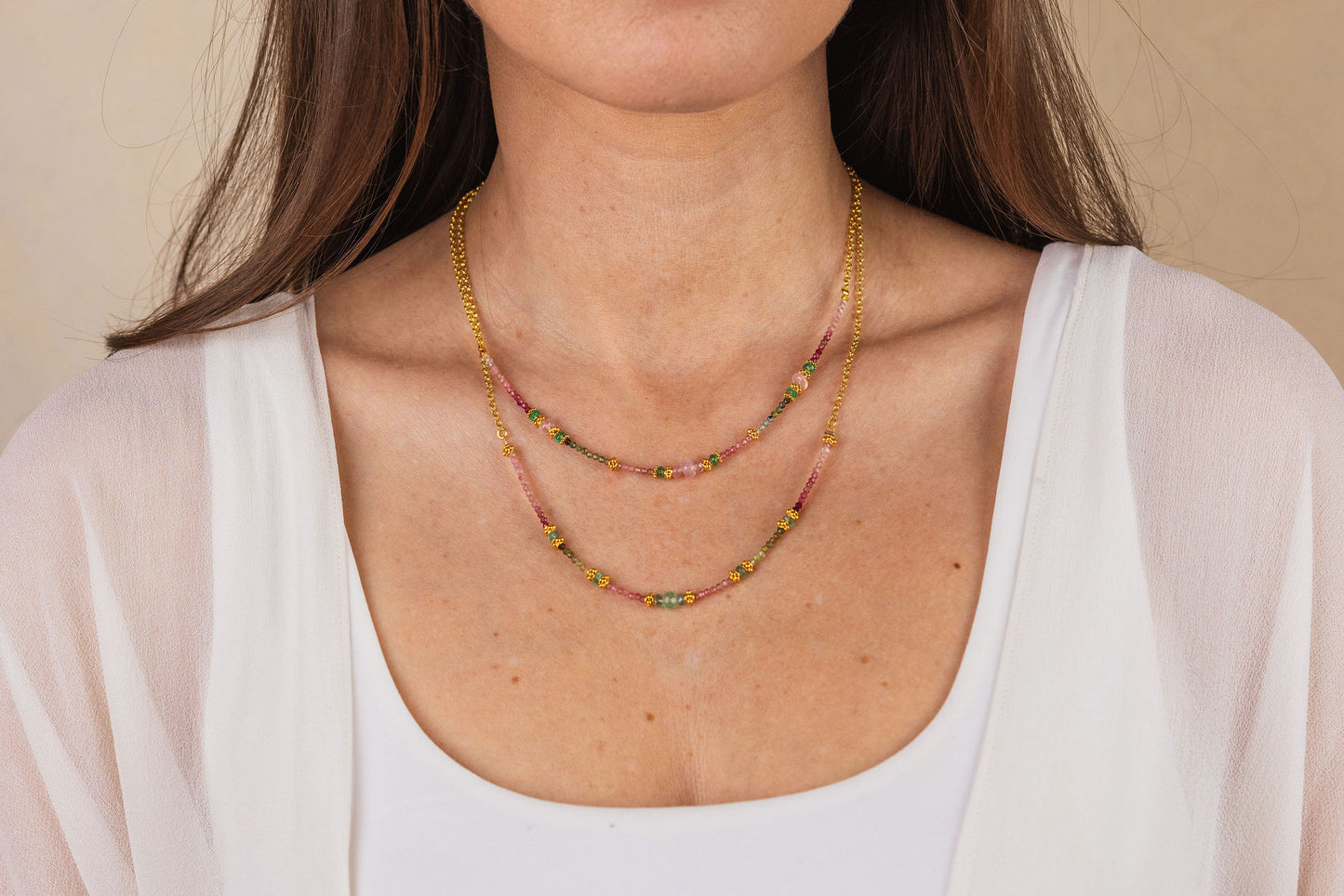 Tourmaline Emerald Single Strand