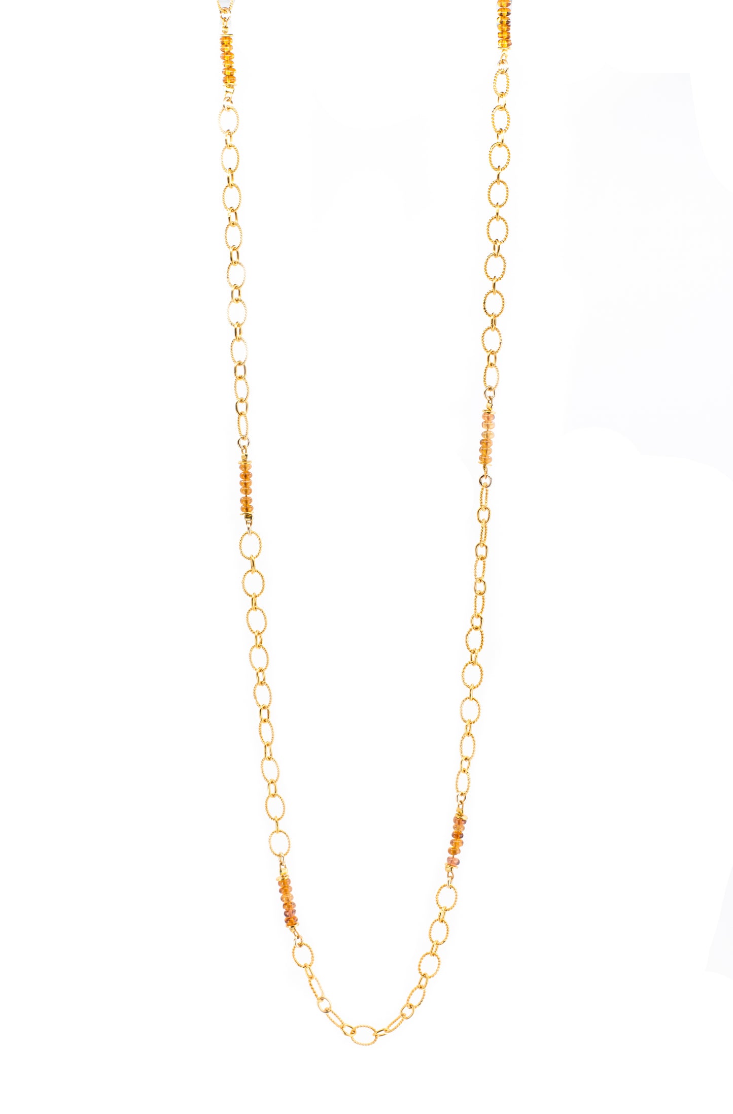 Hessonite Garnet Sweater Chain