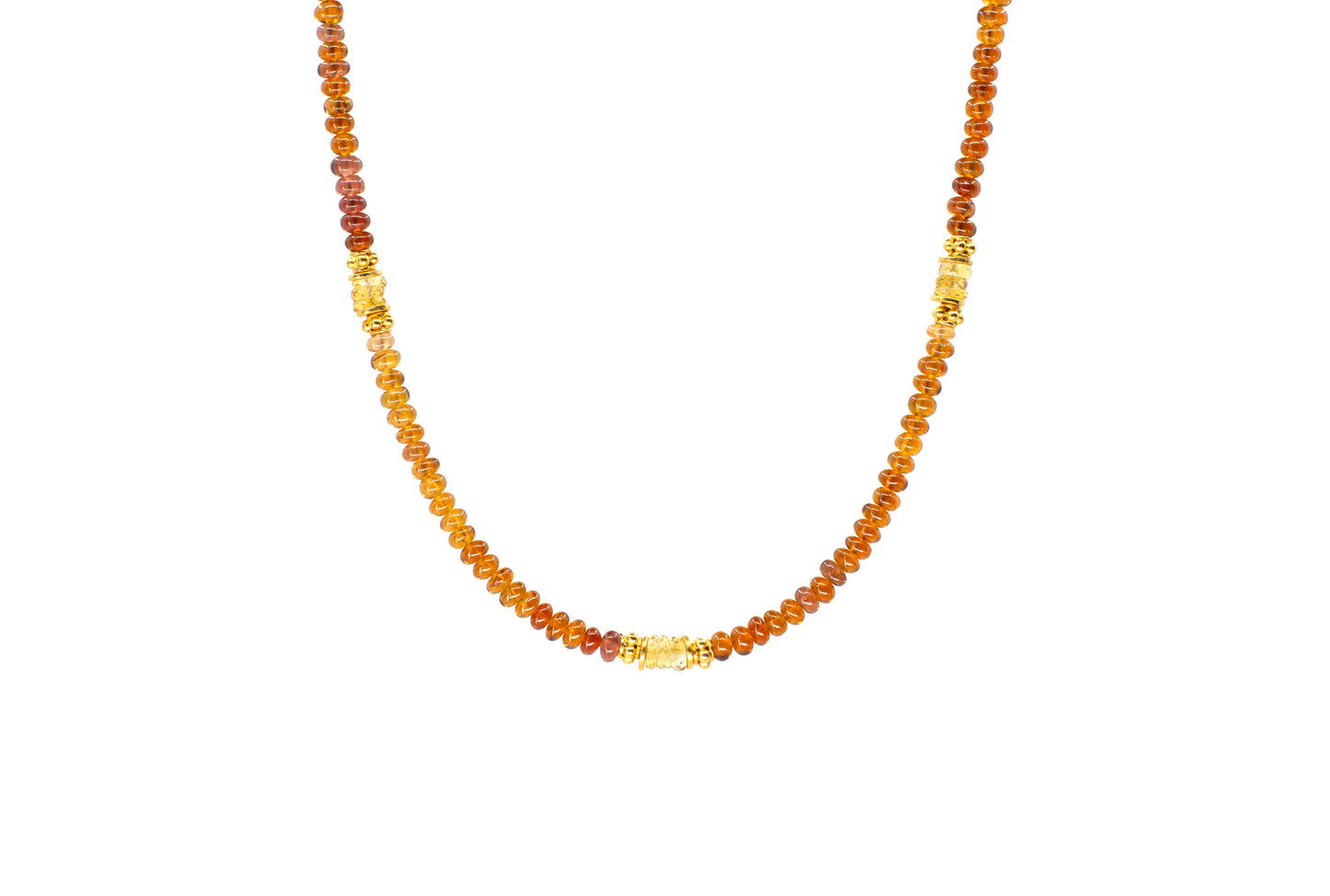 Hessonitre Garnet with Citrine Accents