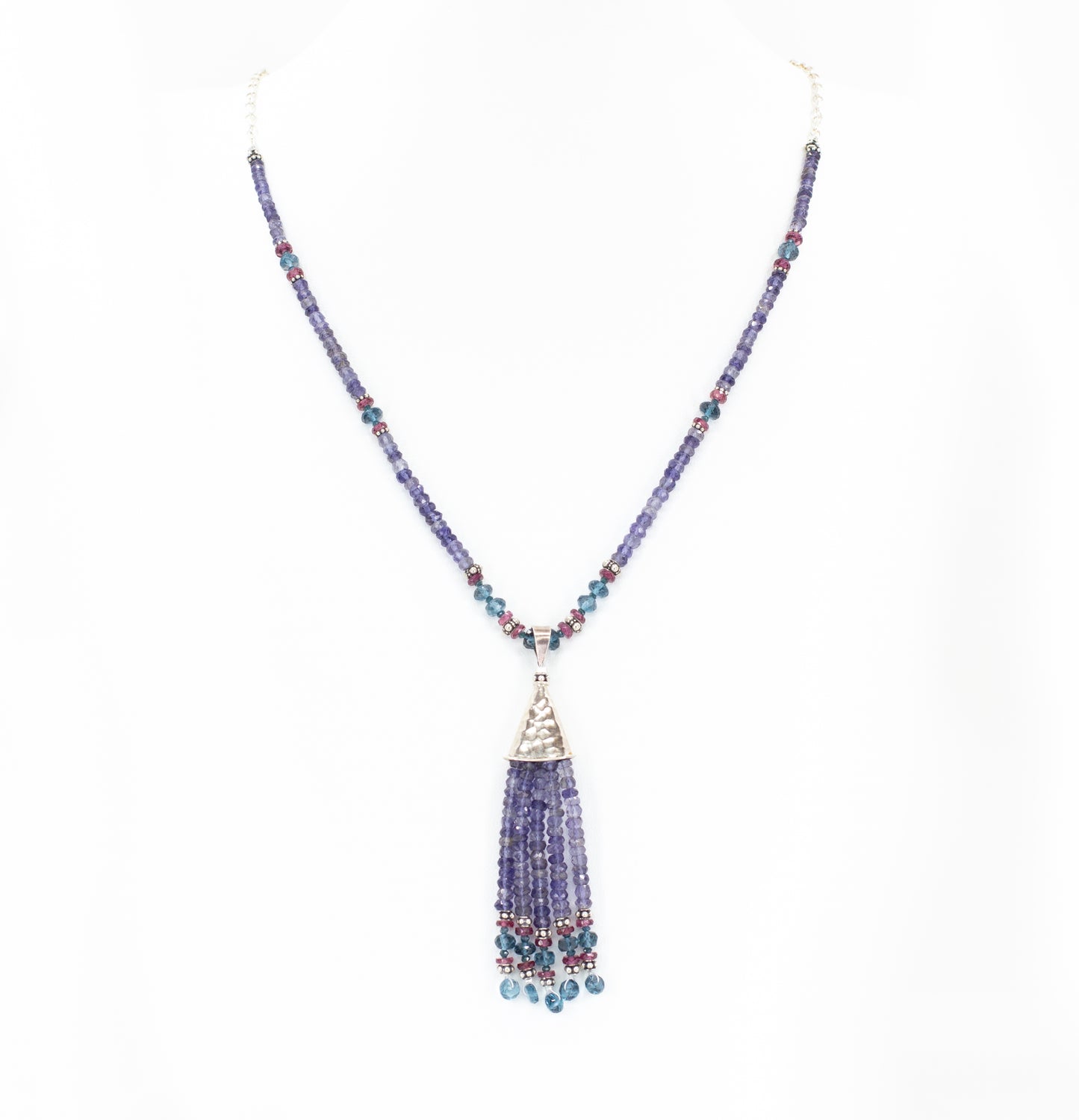 Sagestone- Iolite Tassel Necklace